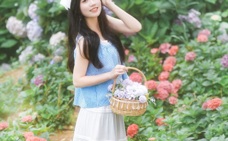 阿咩 – 《日系人像拍摄-绣球花》[19P]